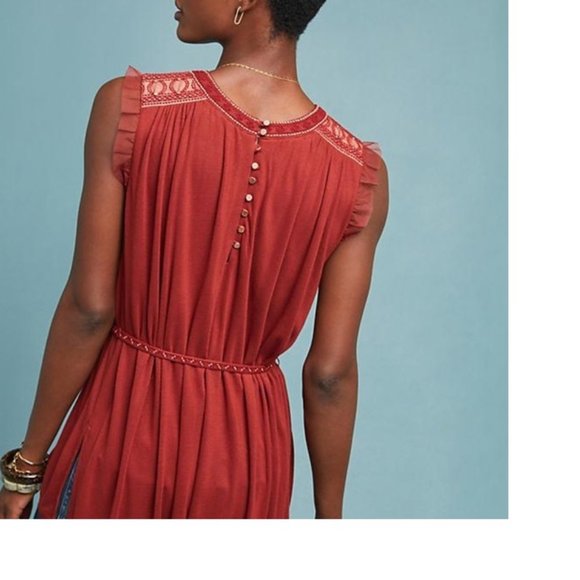 Anthropologie Feather Bone Revelry Studded Beaded Tank Top Medium - Picture 2 of 8